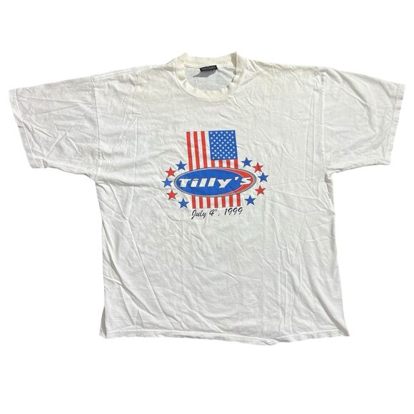 Vtg Quiksilver Tilly’s 1999 4th of July Shirt Patriotic USA Shirt Sz XL - Picture 1 of 16